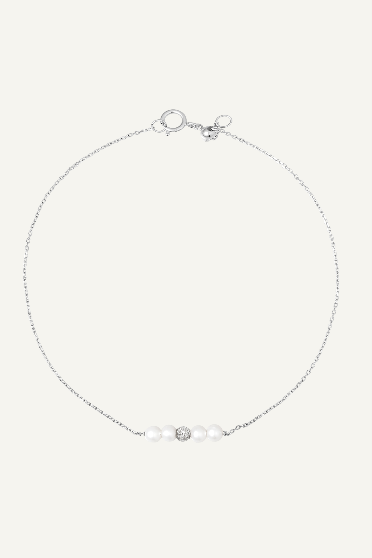 DIAMOND BALL WHITE BRACELET