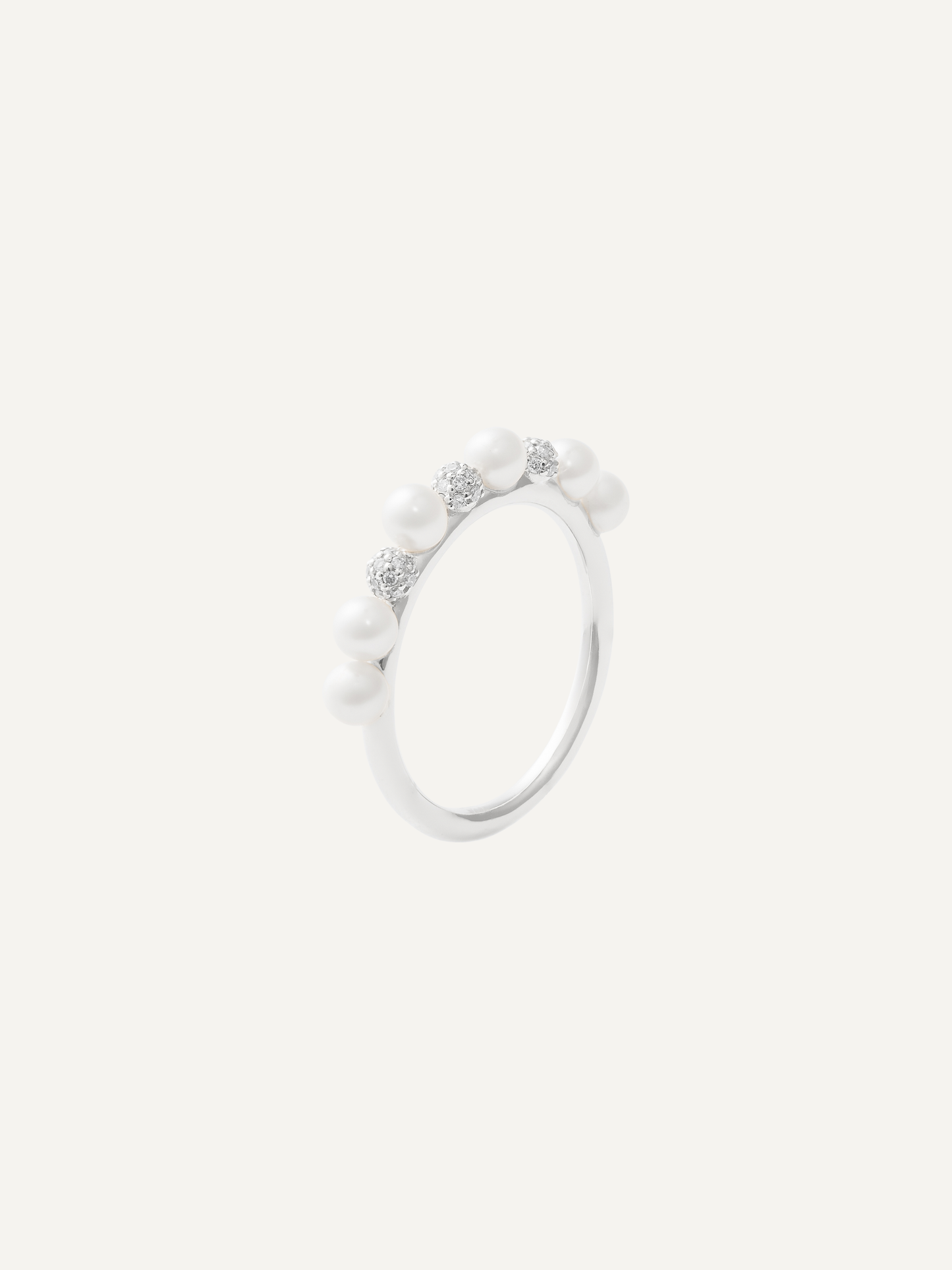 DIAMOND BALL WHITE RING