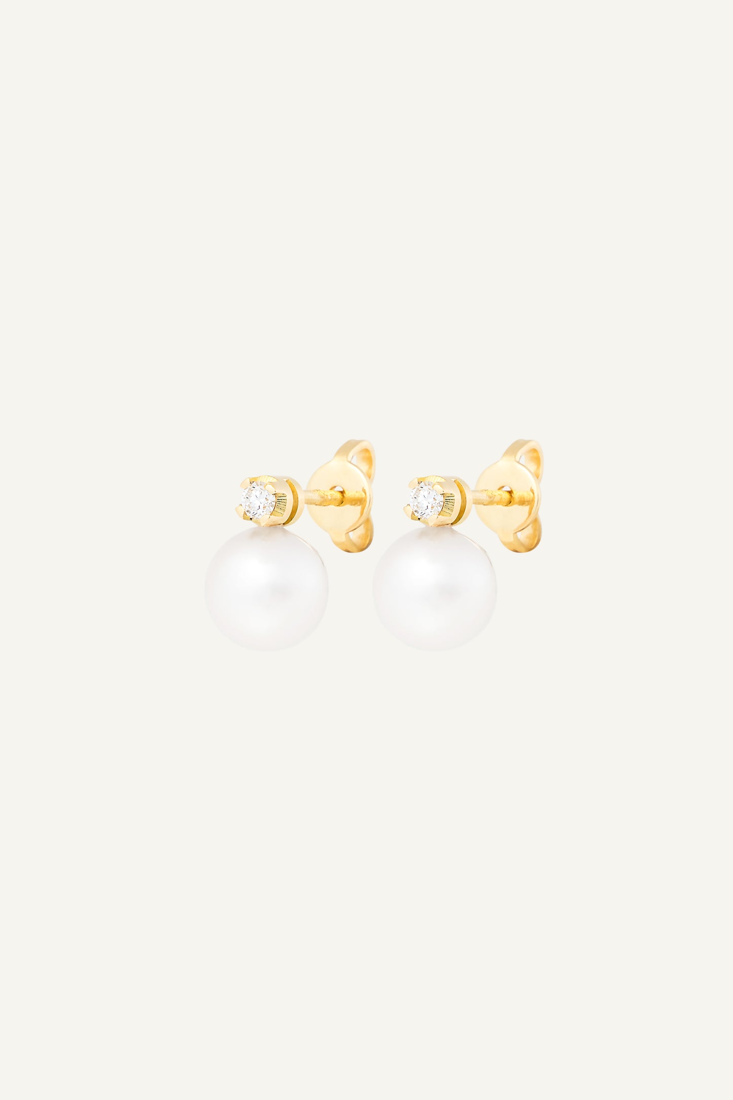 Diamond Pearl Earrings
