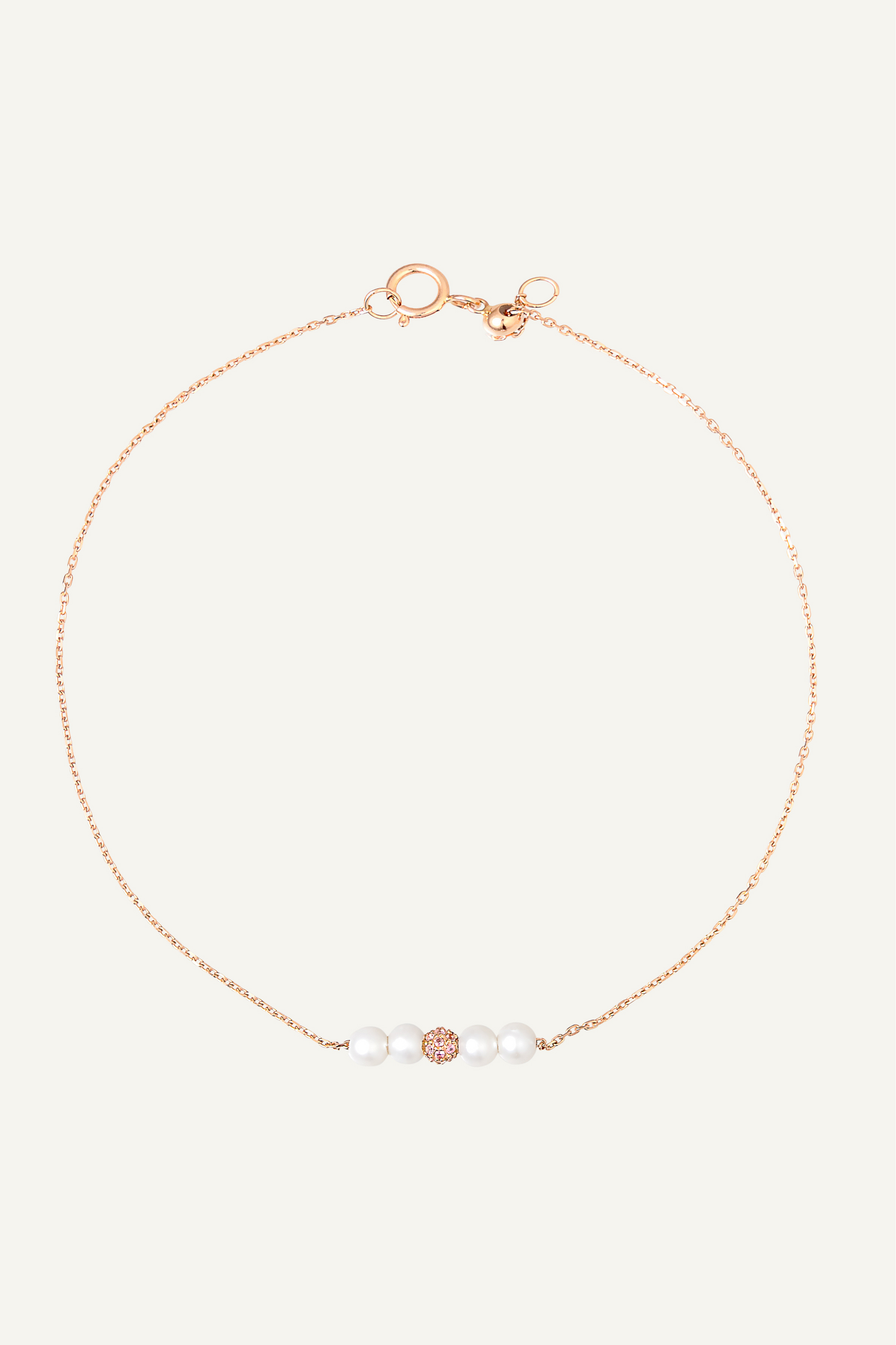 PINK QUARTZ BALL BRACELET