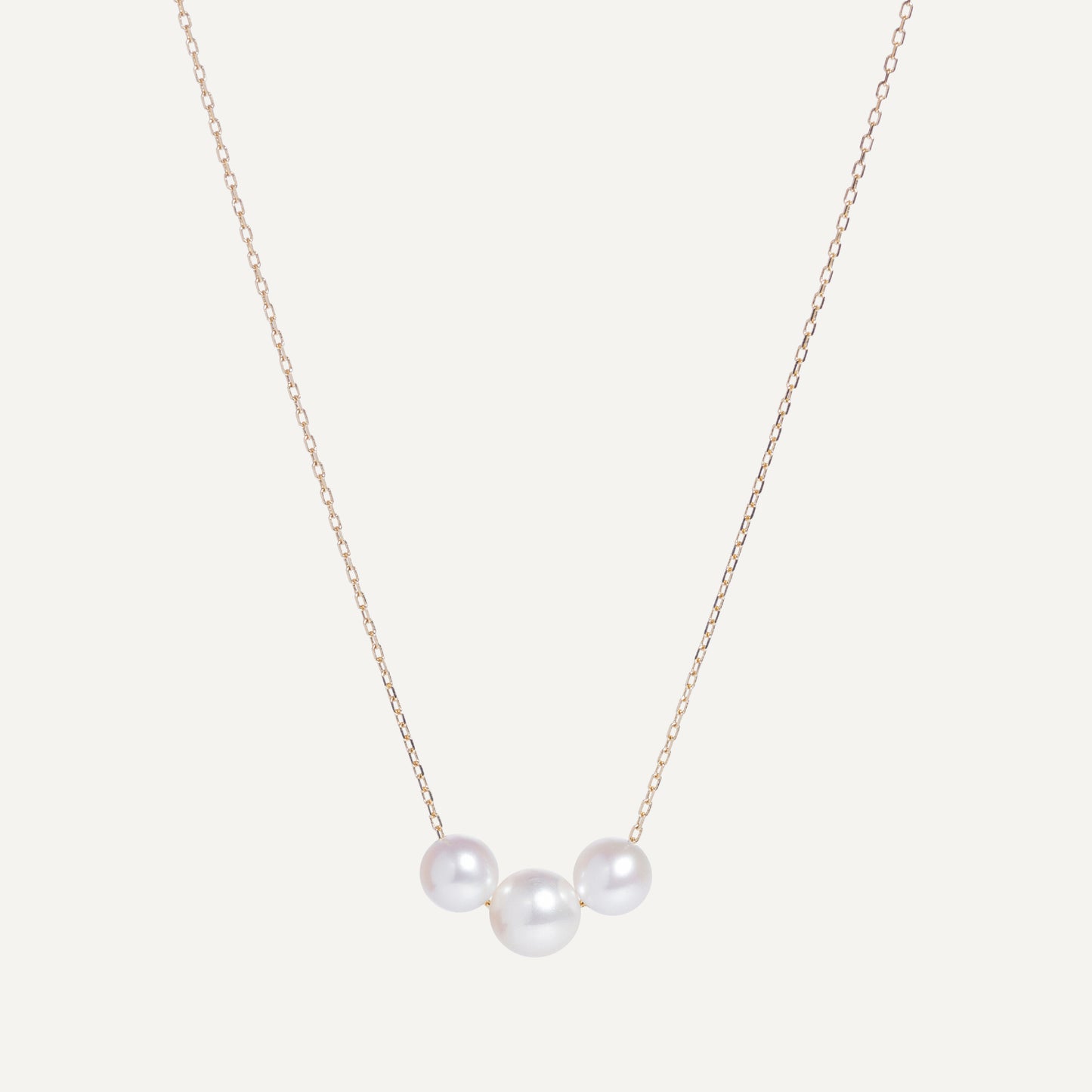 Moon Trinity Necklace Gold