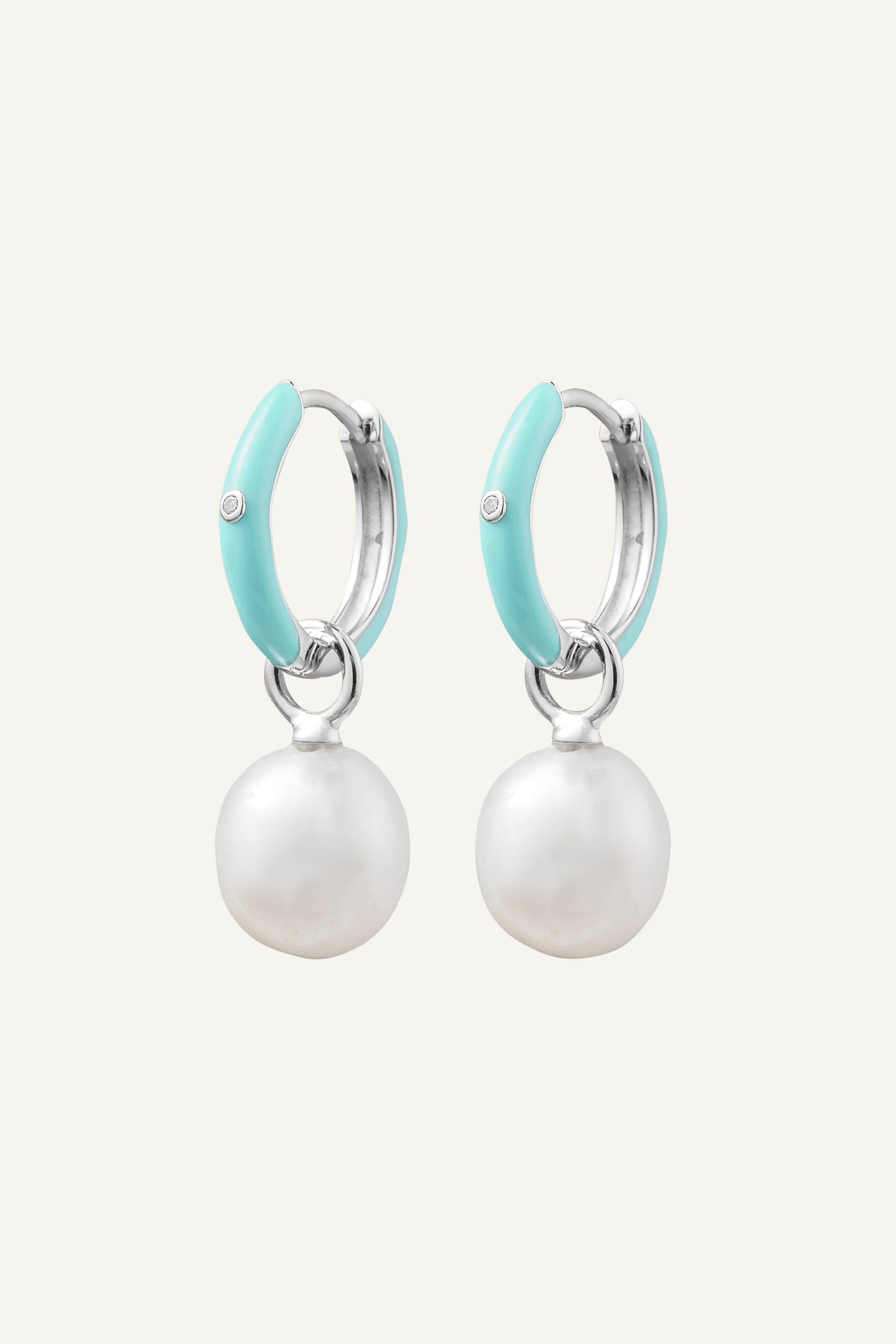 Colorful Pearl Hoops