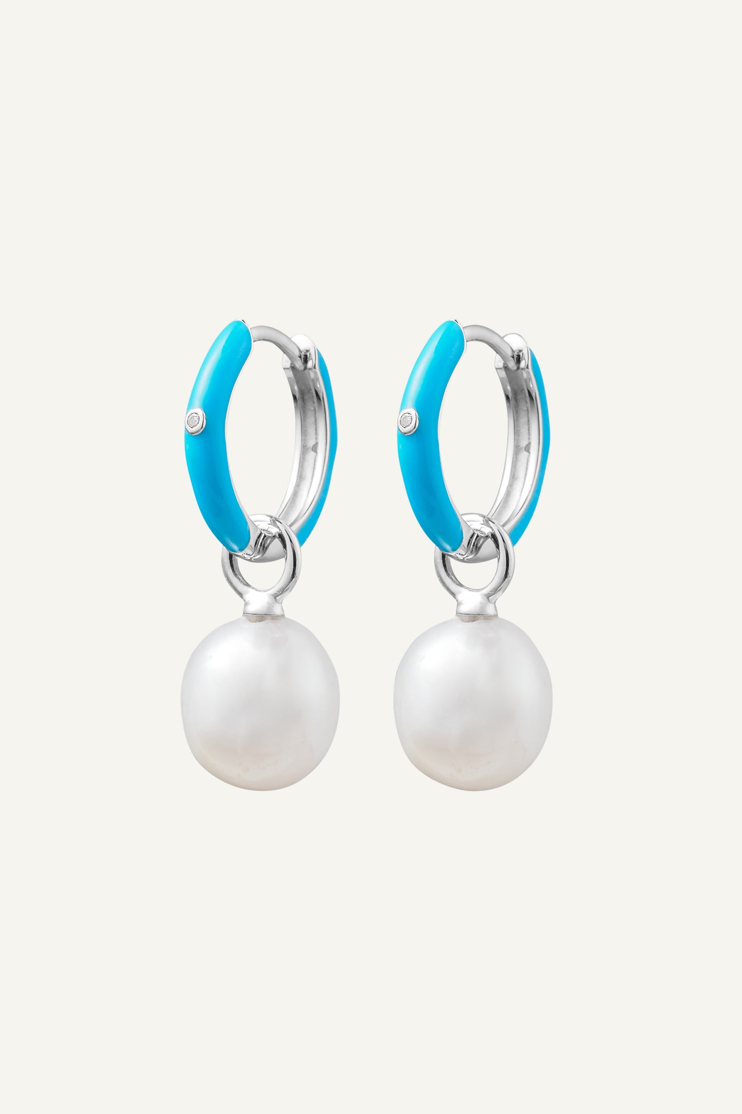 Colorful Pearl Hoops