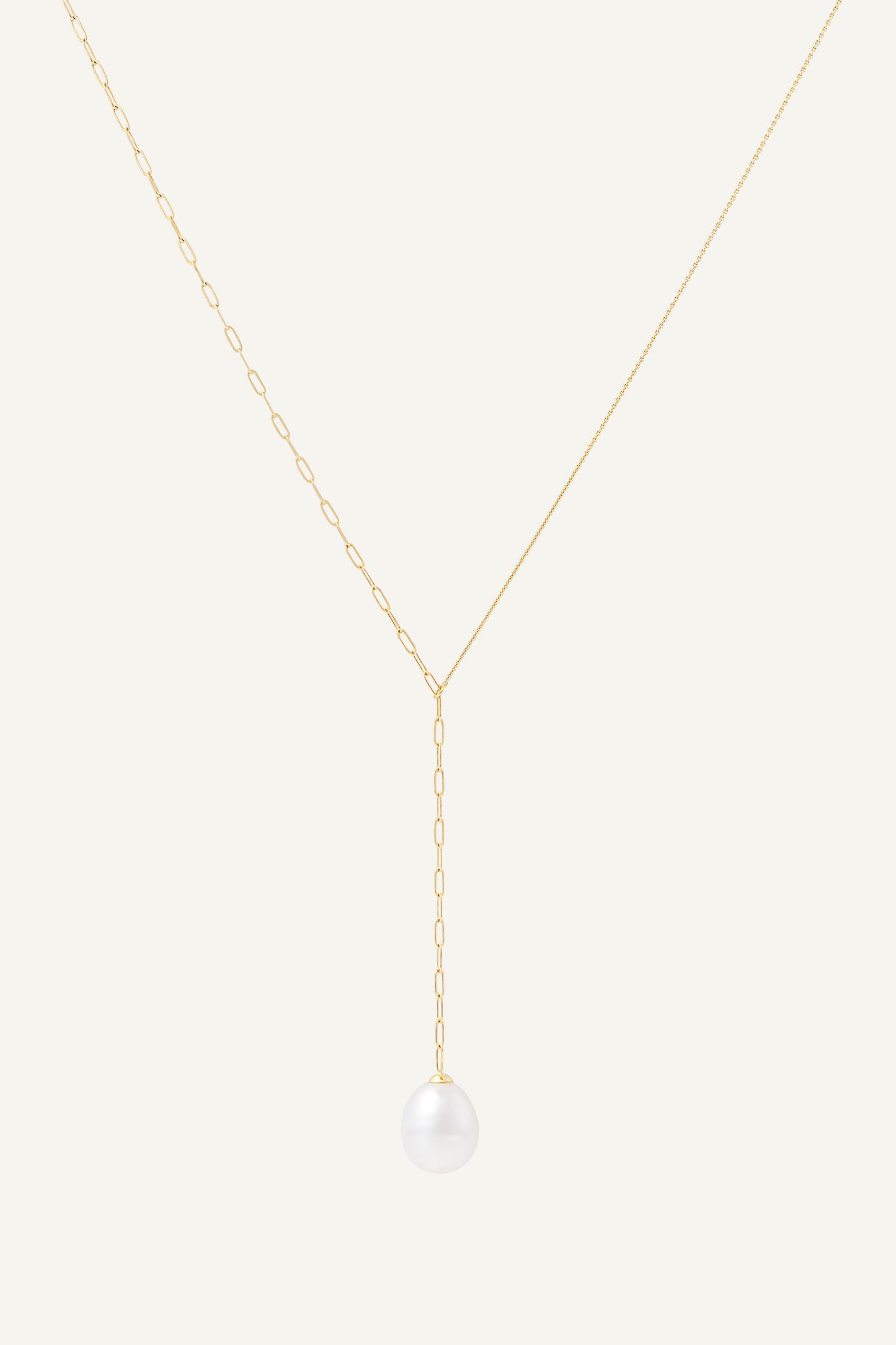 Double chain lariat necklace