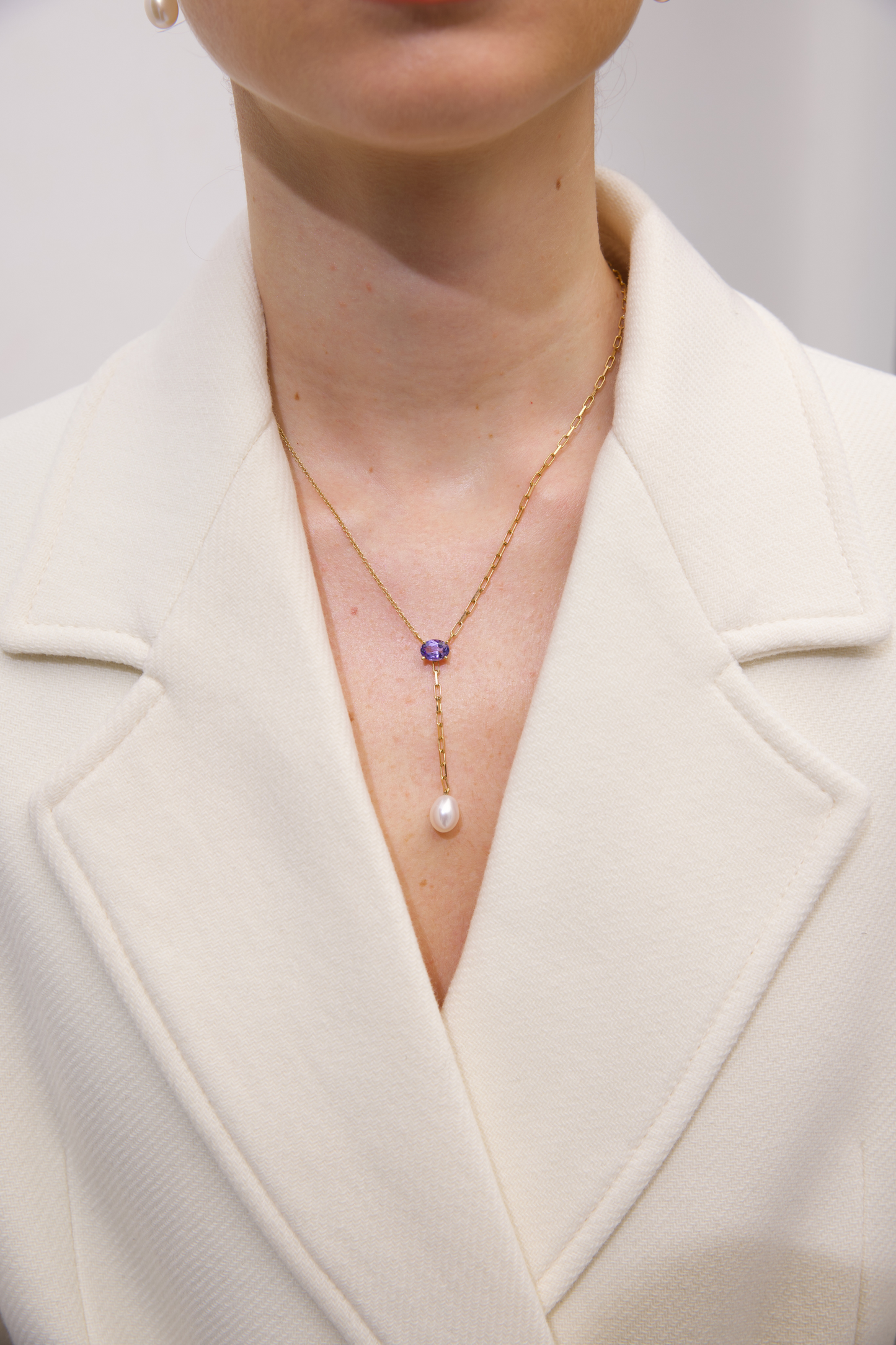 Gioia Tanzanite Lariat Necklace
