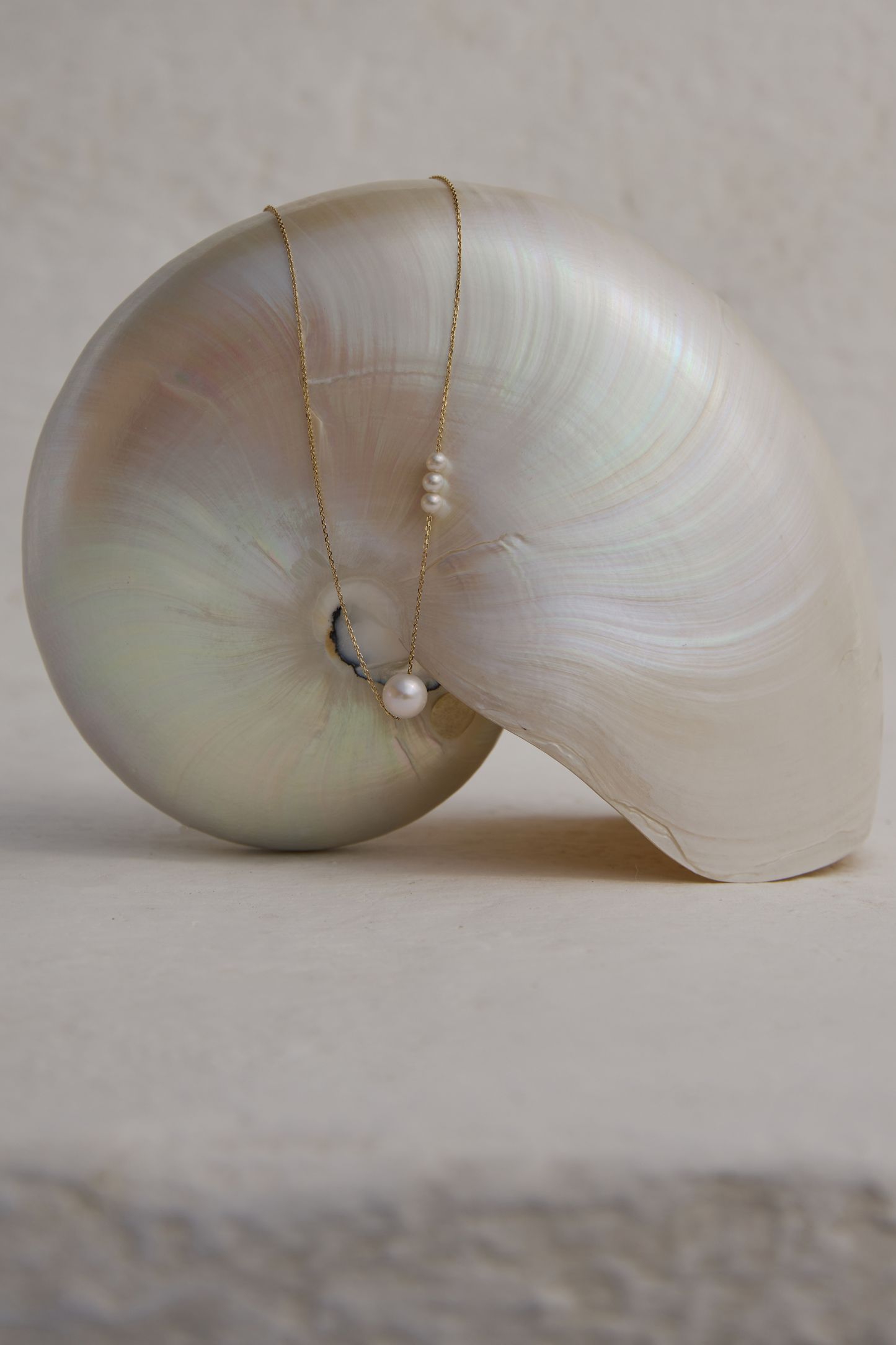 Double Pearl Galaxy Necklace
