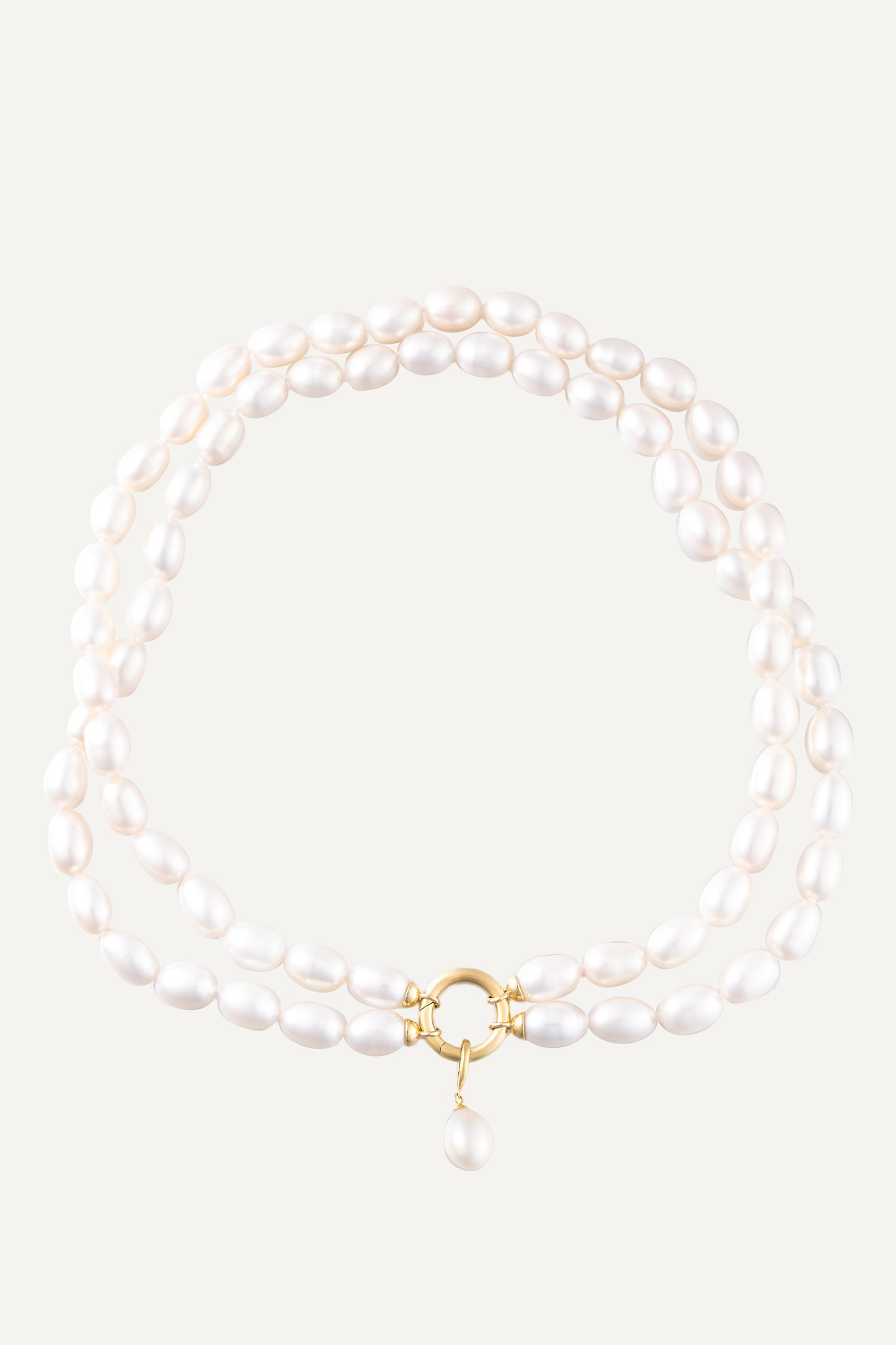 DOUBLE PEARL ROW NECKLACE