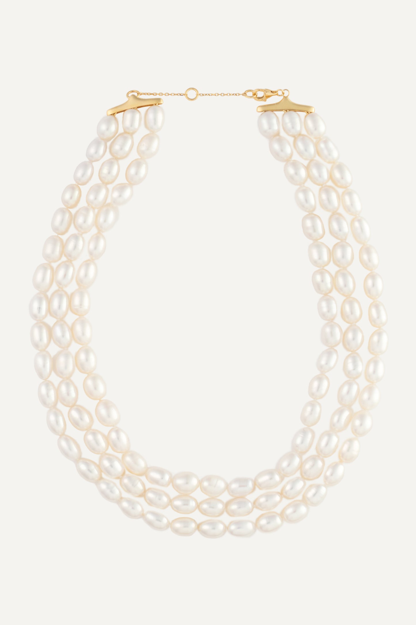 AMORE 3 ROW PEARL NECKLACE