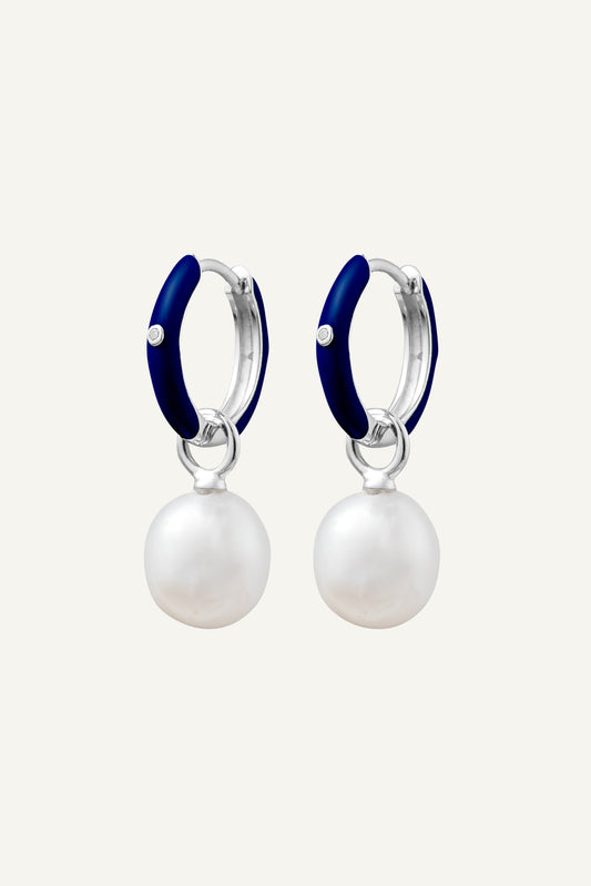 Colorful Pearl Hoops