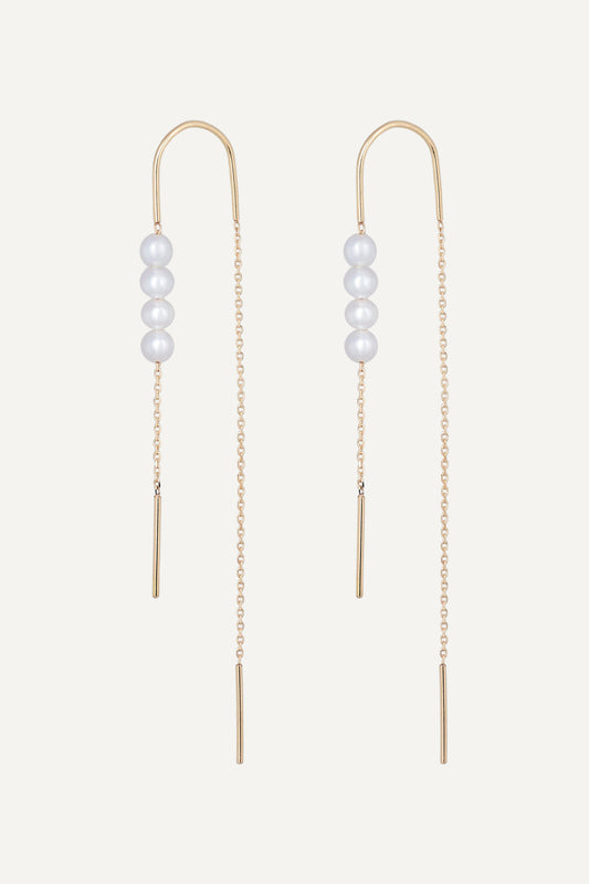 Galaxy Long Gold Vermeil Earrings