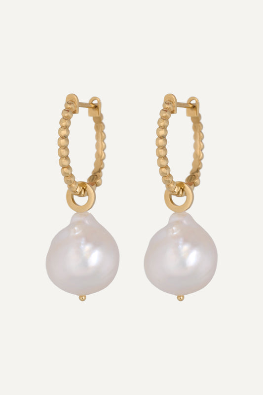 Baroque Beaded Hoops