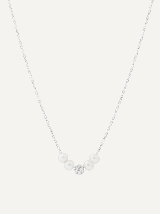 DIAMOND BALL WHITE PENDANT
