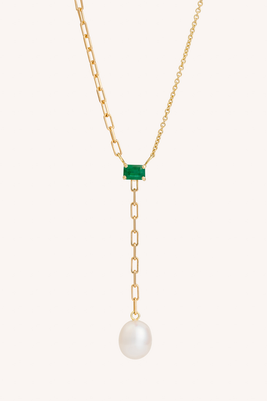 COLLIER LARIAT GIOIA EMERAUDE