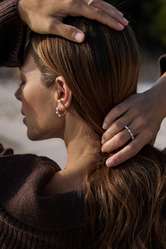 DIAMOND BALL WHITE RING