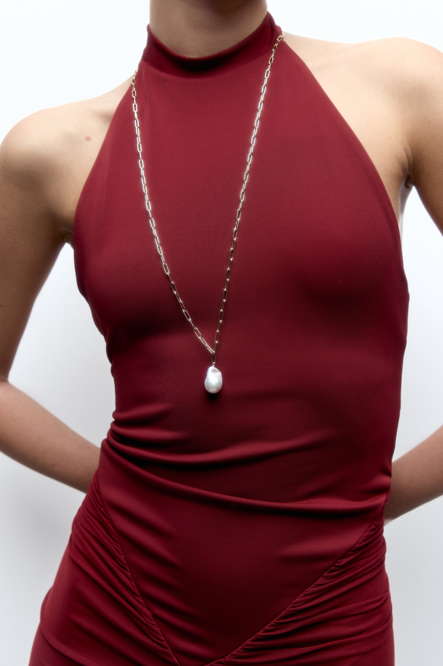 Nerano Long Vermeil Necklace