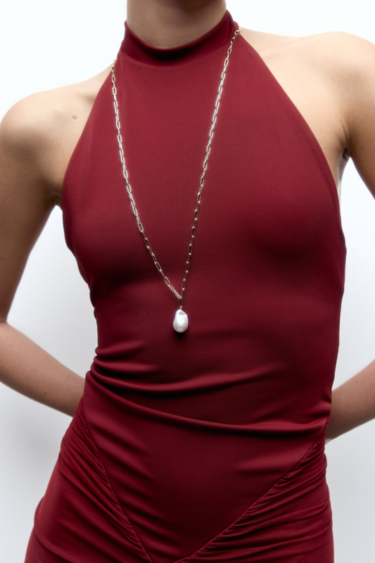 Nerano Long Vermeil Necklace