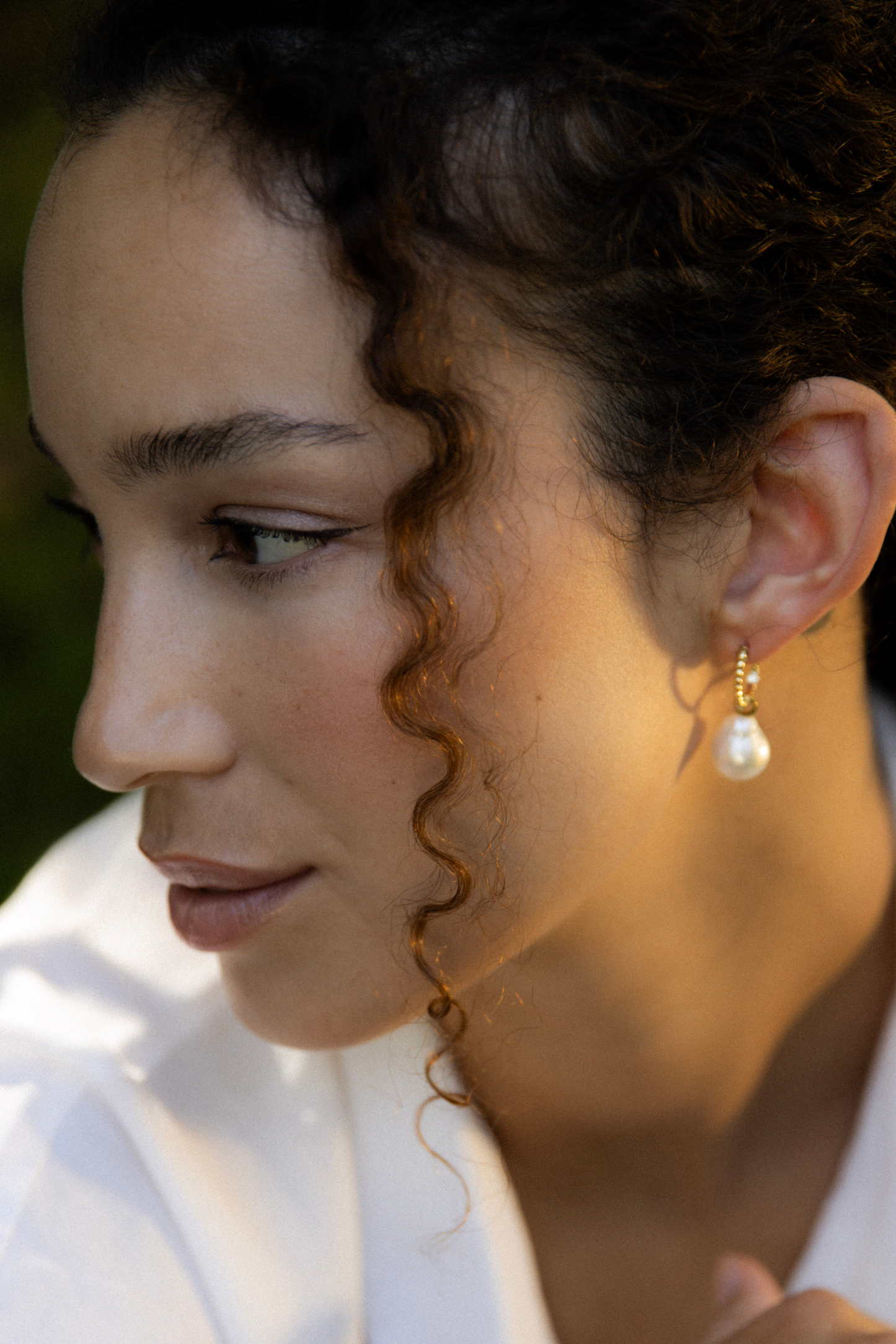 Baroque Beaded Hoops