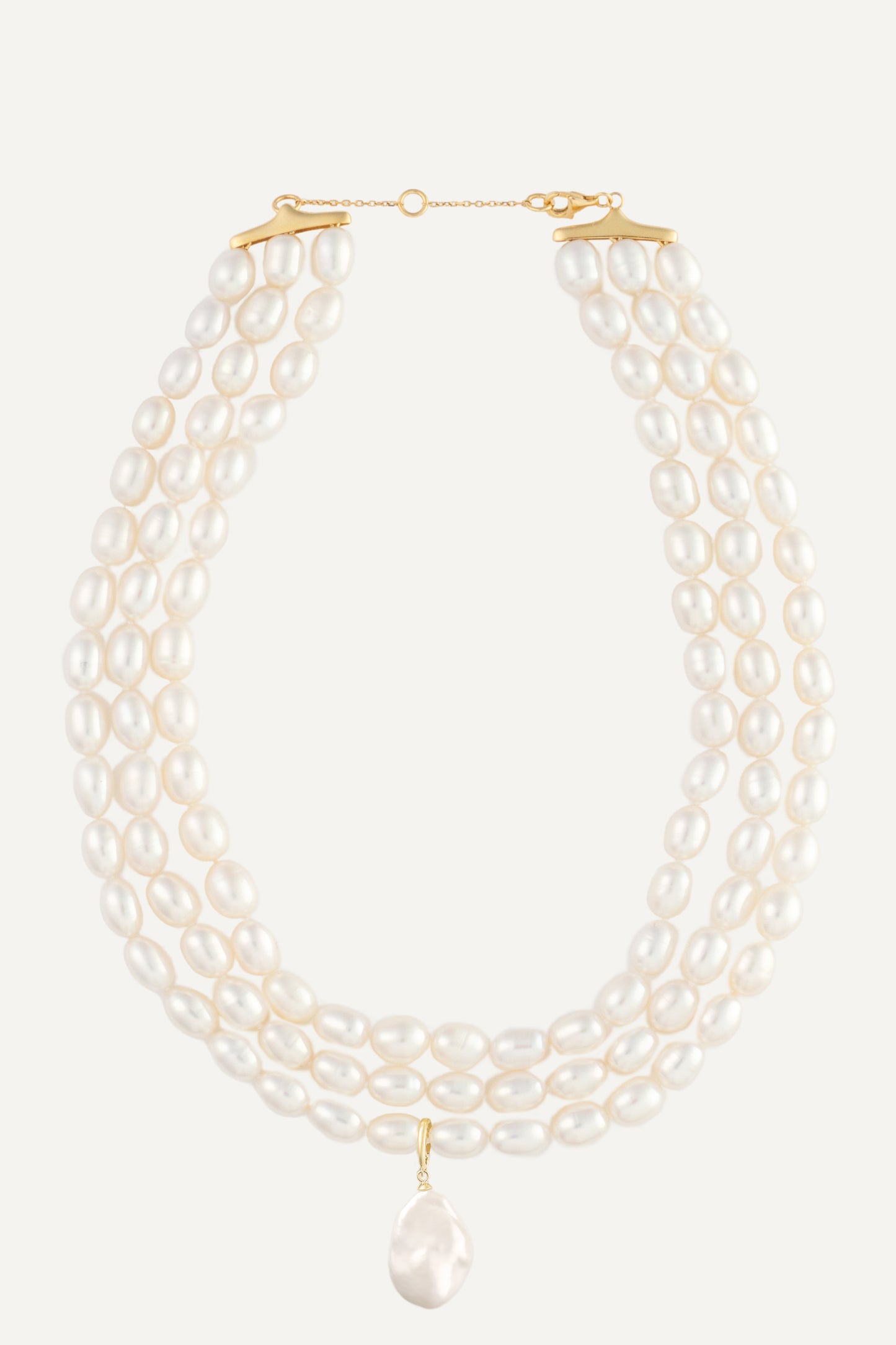 AMORE BAROQUE PENDANT 3 ROW NECKLACE
