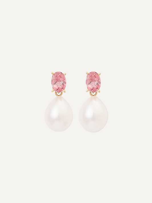 Gioia Pink Tourmaline Earrings