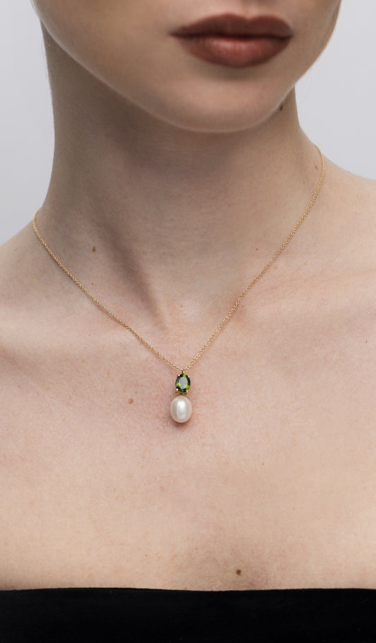 Gioia Green Tourmaline Necklace