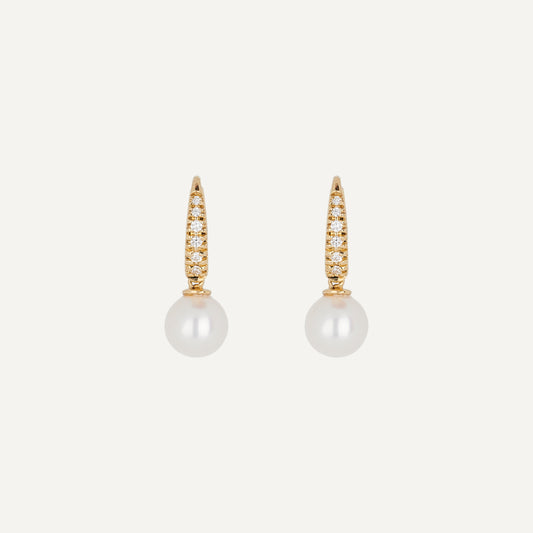 Mini Diamond Huggie Earrings