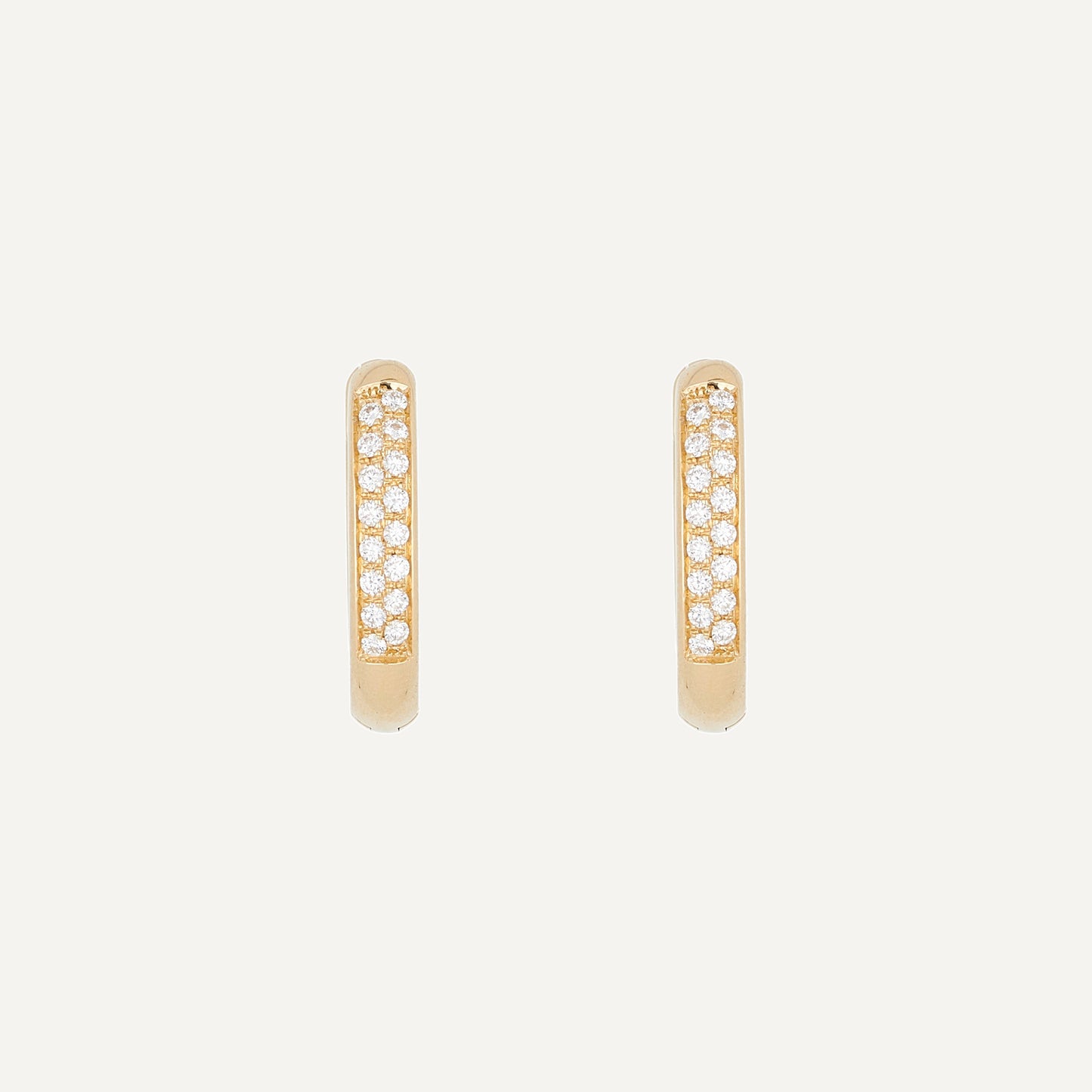 Thick Diamond Hoops