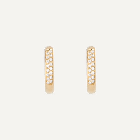 Thick Diamond Hoops