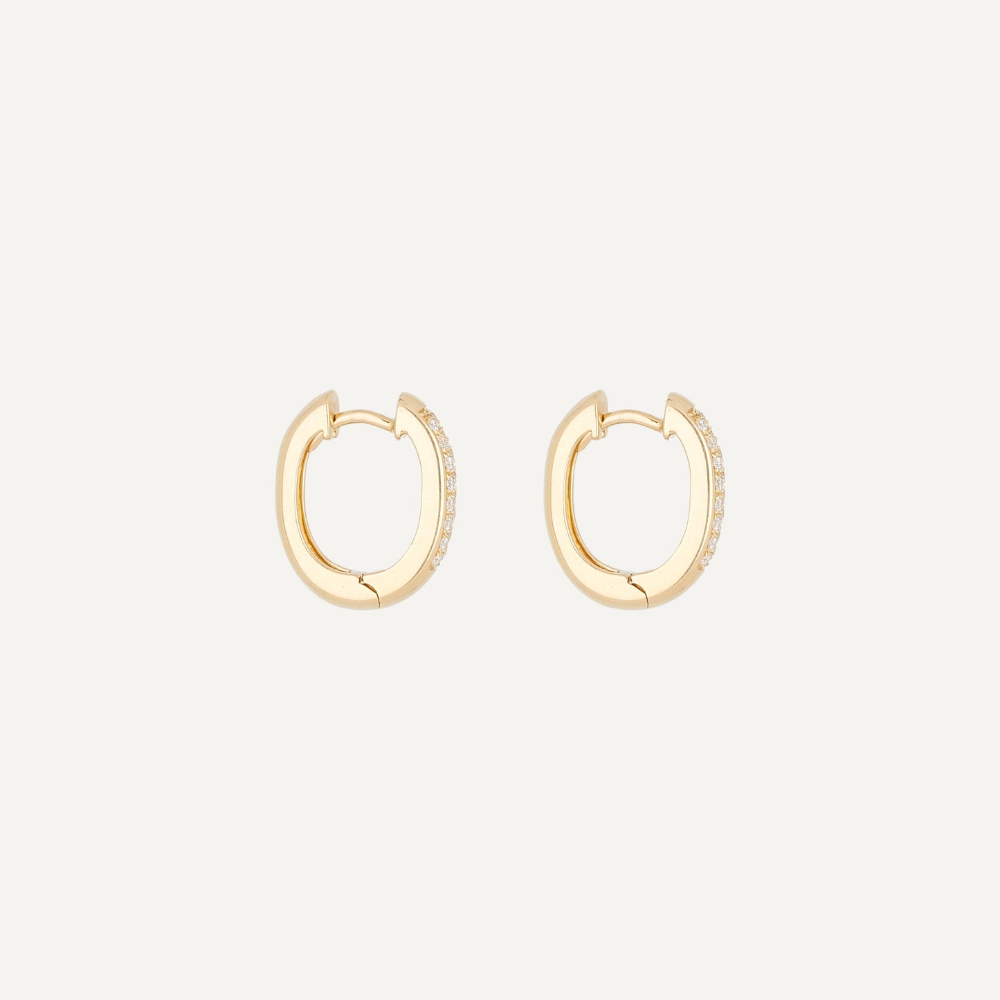 Thick Diamond Hoops